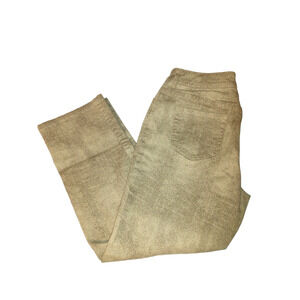 Chicos Platinum Jeans Taupe snake skin print denim size 10 (Chico size 1.5)